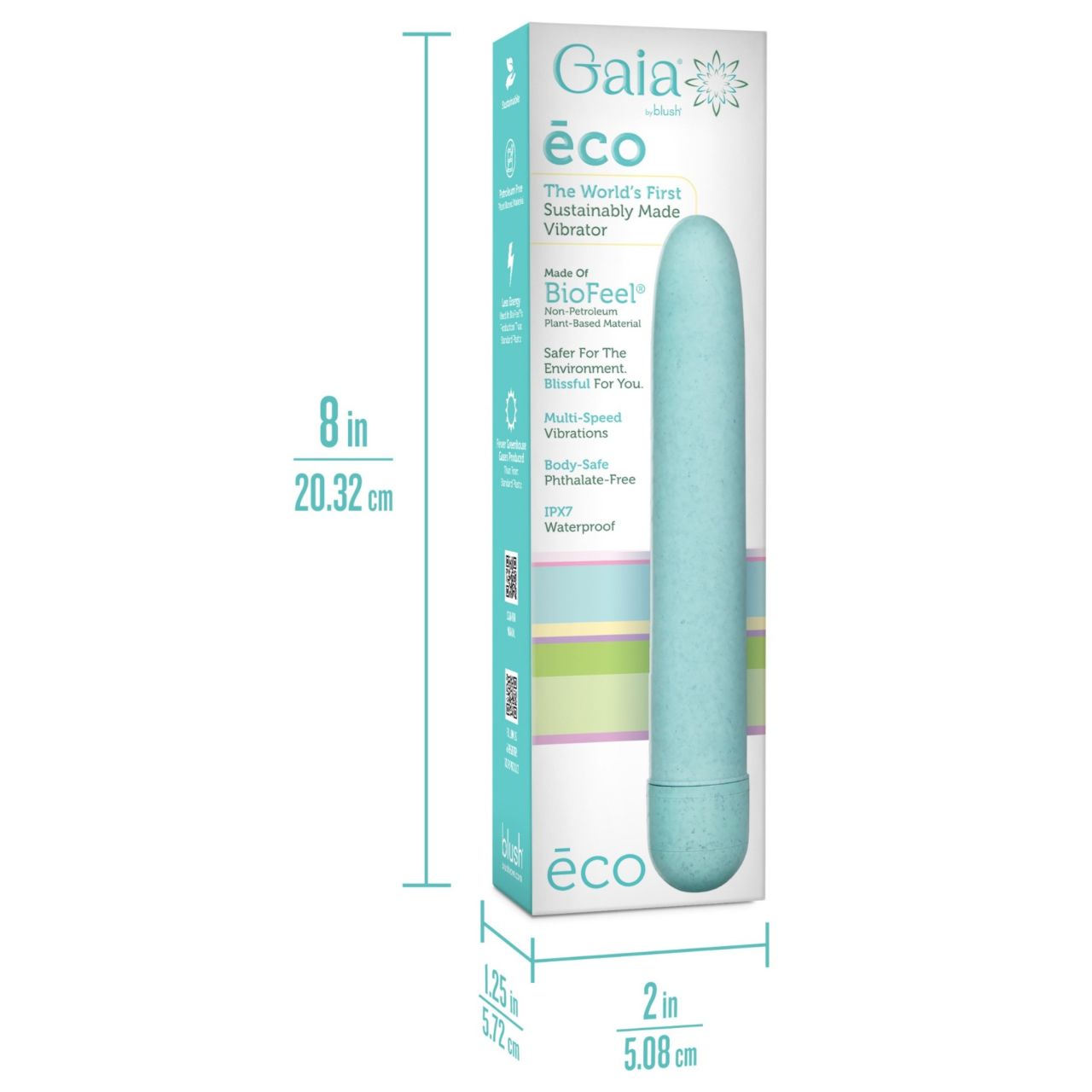 Gaia Eco L - környezetbarát rúdvibrátor (kék) - nagy Gaia Eco L - környezetbarát rúdvibrátor (kék) - nagy