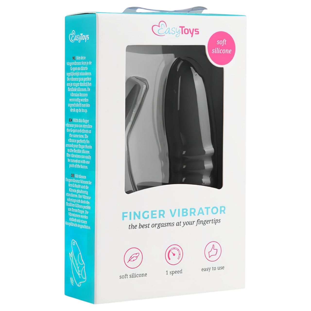 EasyToys Finger - 2in1 ujjvibrátor (fekete) EasyToys Finger - 2in1 ujjvibrátor (fekete)