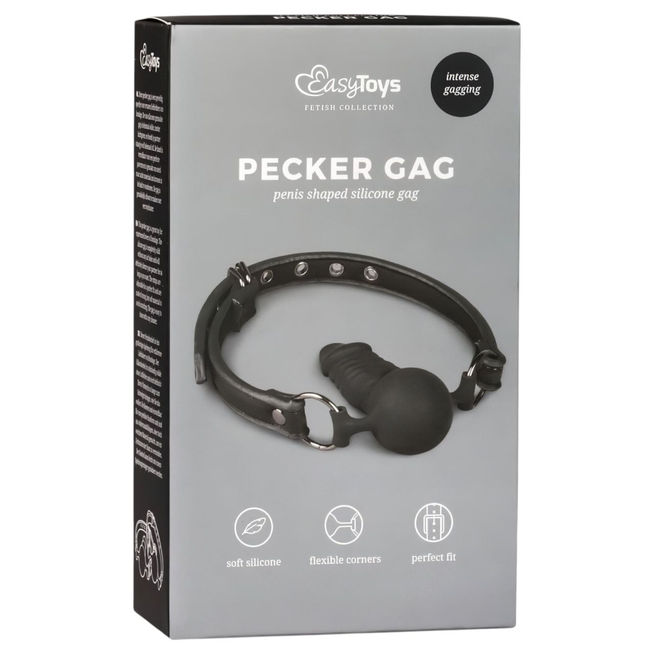 EasyToys - szájpecek belső dildóval (fekete) EasyToys - szájpecek belső dildóval (fekete)