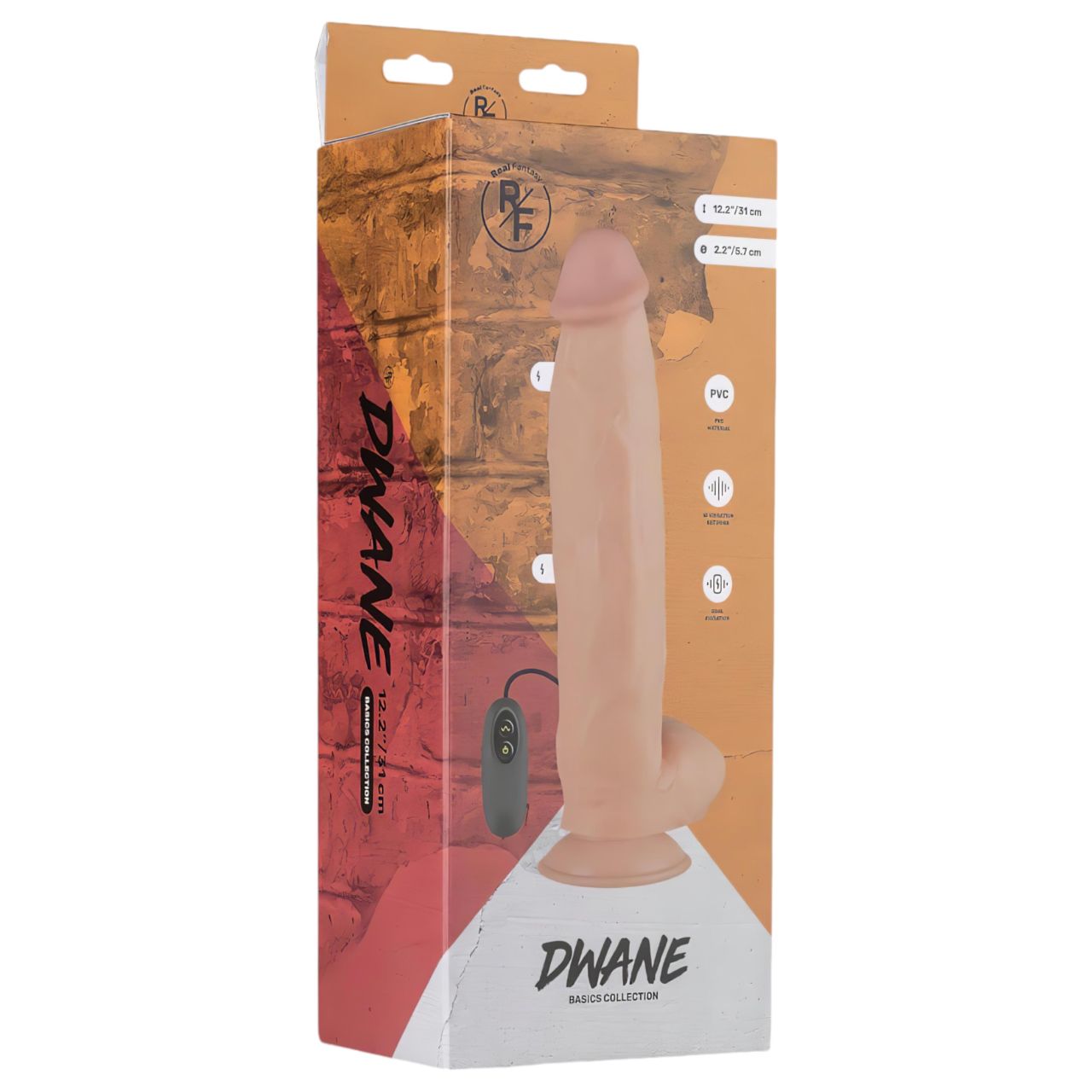 Real Fantasy Dwane - akkus, élethű vibrátor - 31 cm (testszínű) Real Fantasy Dwane - akkus, élethű vibrátor - 31 cm (testszínű)
