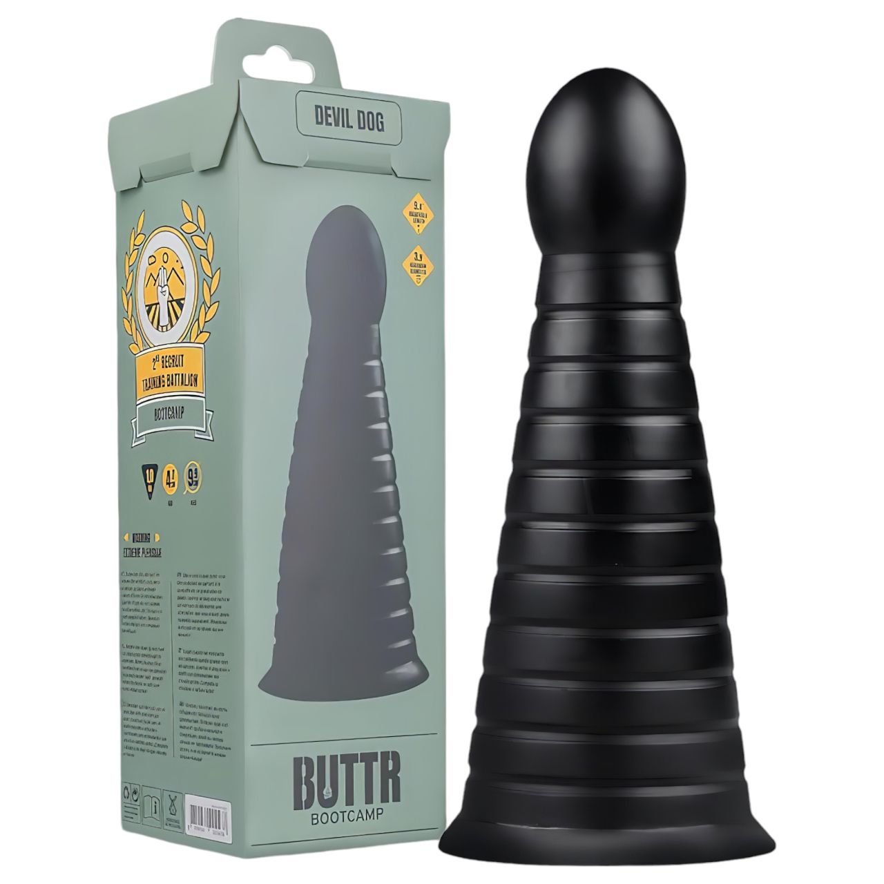 BUTTR Devil Dog - tapadókorongos dildó (fekete) BUTTR Devil Dog - tapadókorongos dildó (fekete)