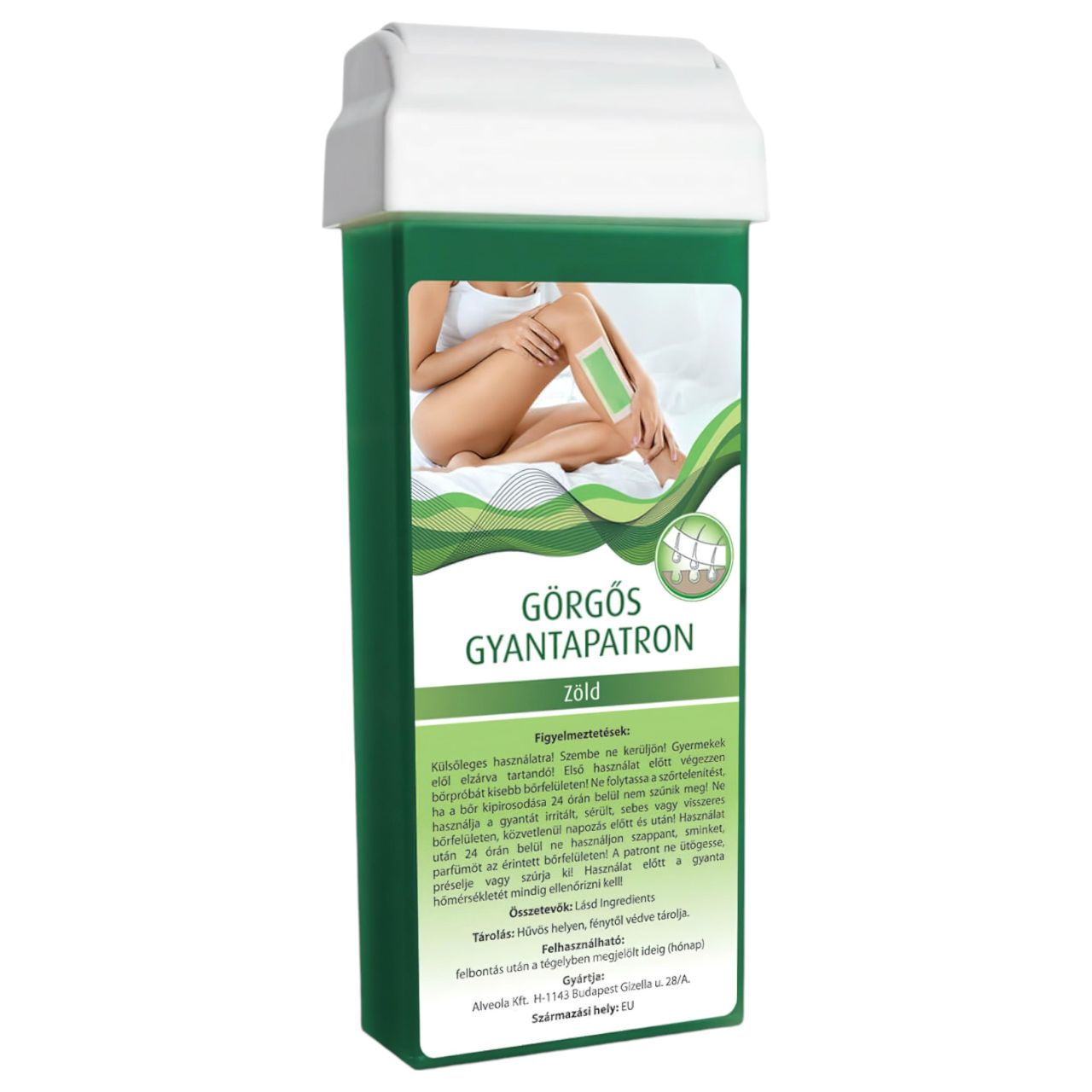X-Epil - Görgős gyanta patron - széles görgőfejjel (100 ml, zöld)