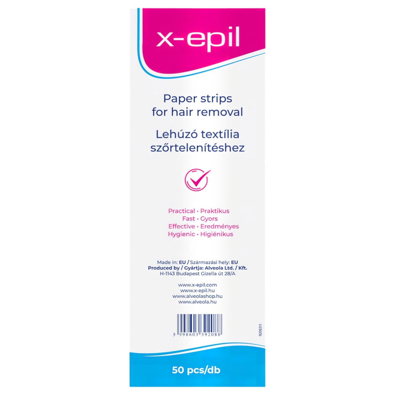 X-Epil - lehúzó textil csíkok (50 db) X-Epil - lehúzó textil csíkok (50 db)