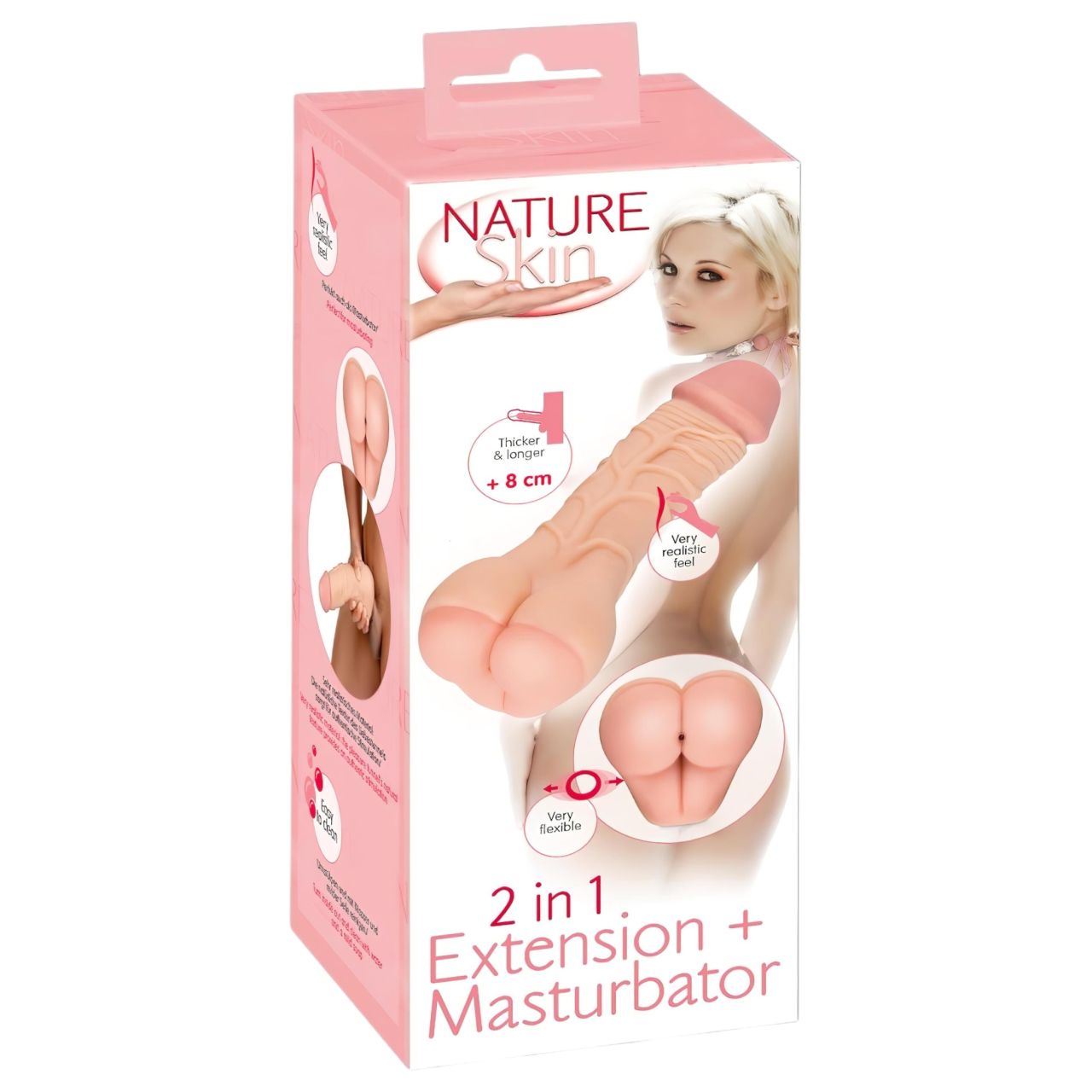 Nature Skin - 2in1 műpopsi és péniszköpeny (testszínű)
