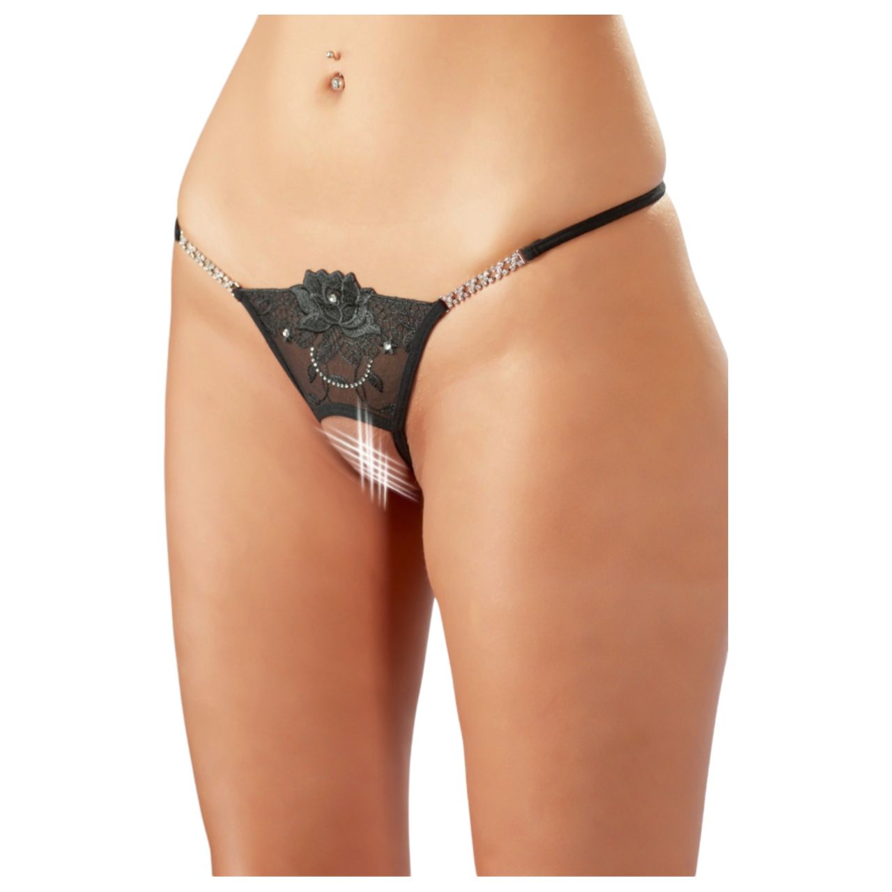 Cottelli - csillogó virág - nyitott tanga Cottelli - csillogó virág - nyitott tanga
