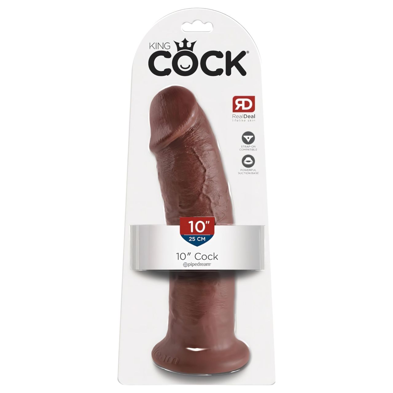 King Cock 10 - nagy tapadókorongos dildó (25 cm, barna) King Cock 10 - nagy tapadókorongos dildó (25 cm, barna)