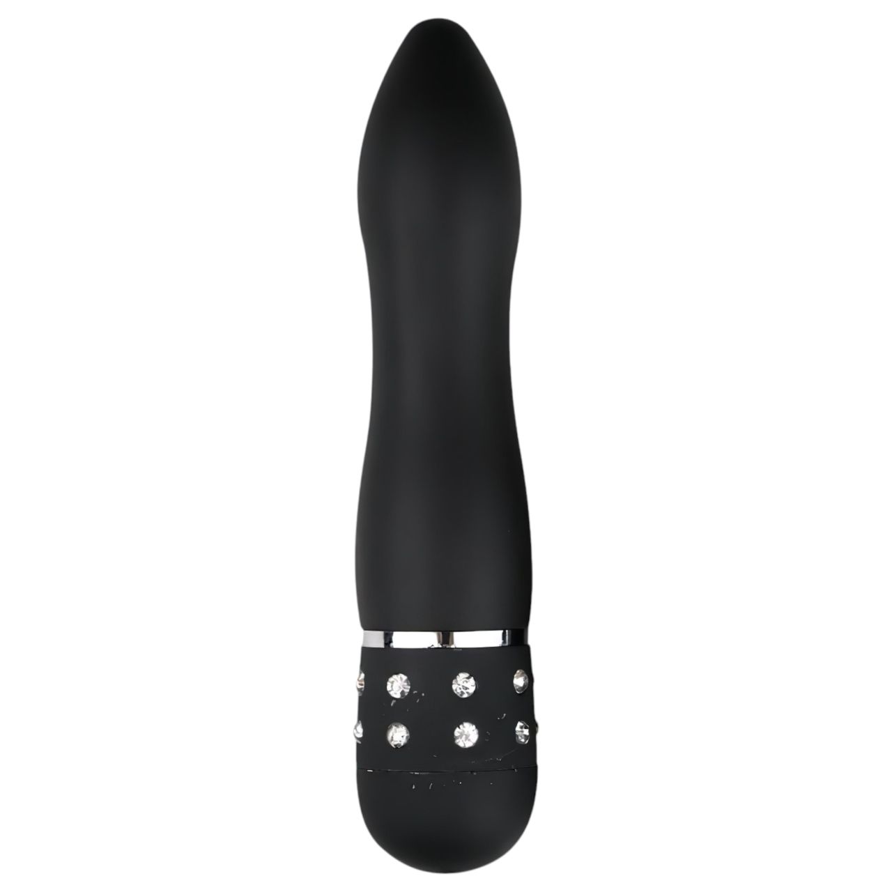 EasyToys Diamond Curved - mini rúd vibrátor (fekete)
