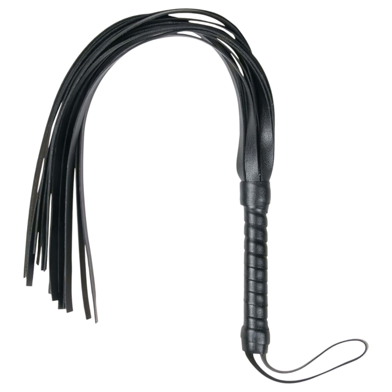 EasyToys Flogger - puha műbőr korbács (fekete)