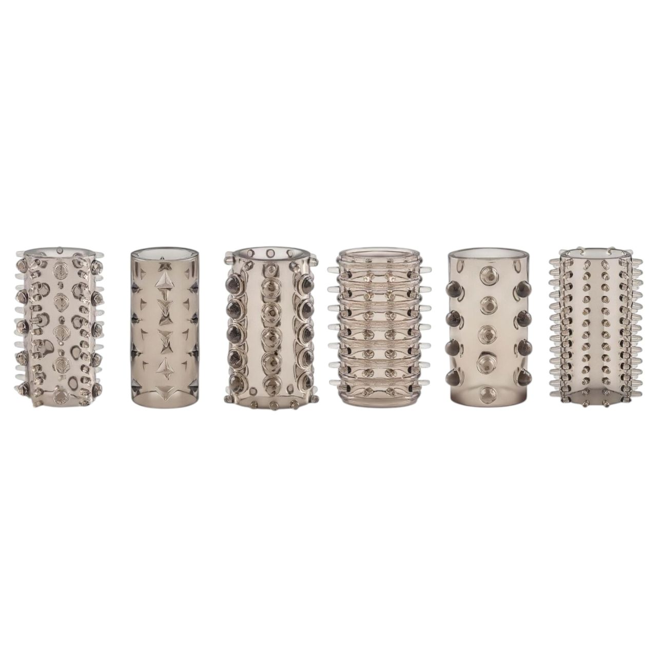 EasyToys Penis Sleeve - péniszmandzsetta szett (szürke, 6 db) EasyToys Penis Sleeve - péniszmandzsetta szett (szürke, 6 db)