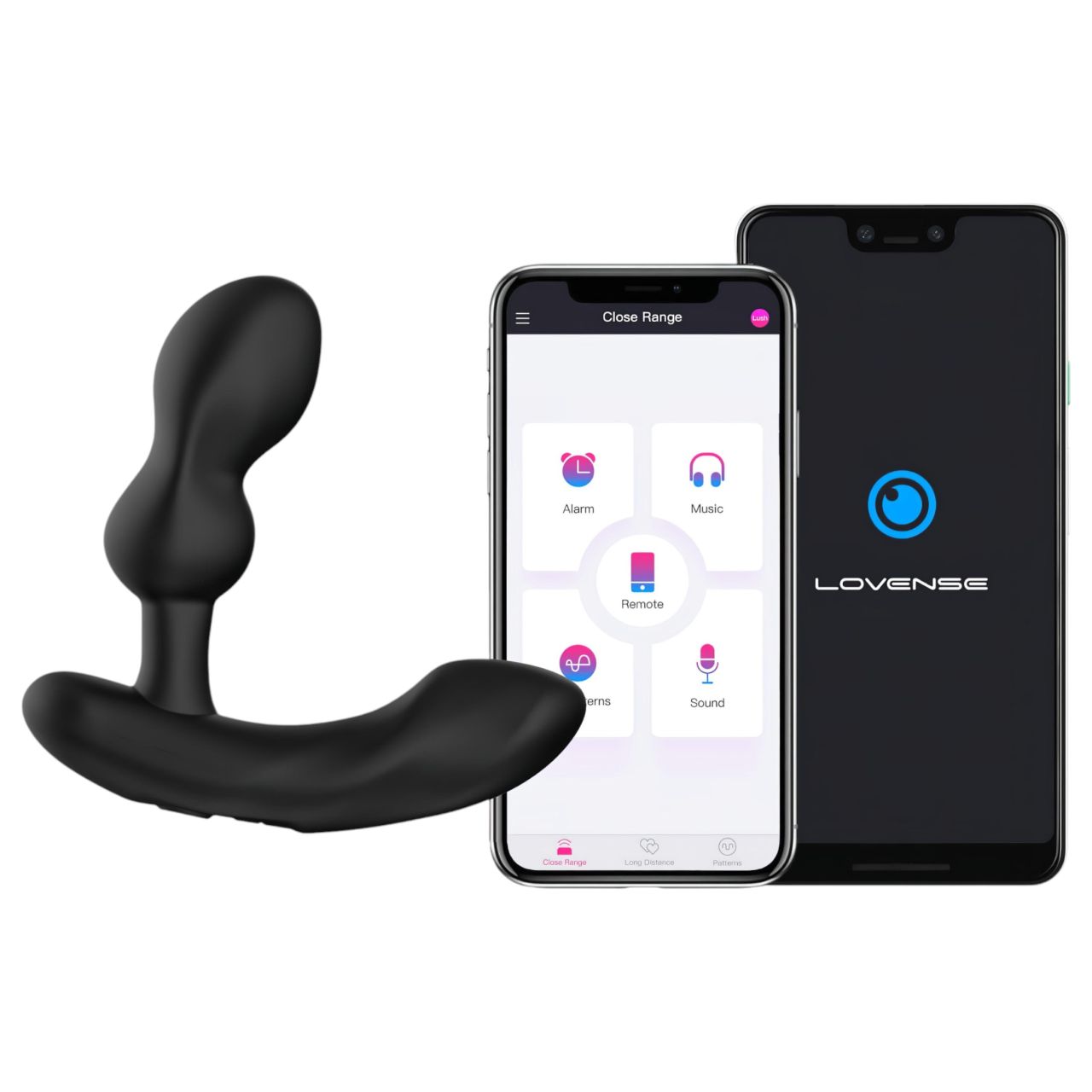 Lovense Edge 2 - App-vezérelt prosztata vibrátor, férfiaknak (fekete)