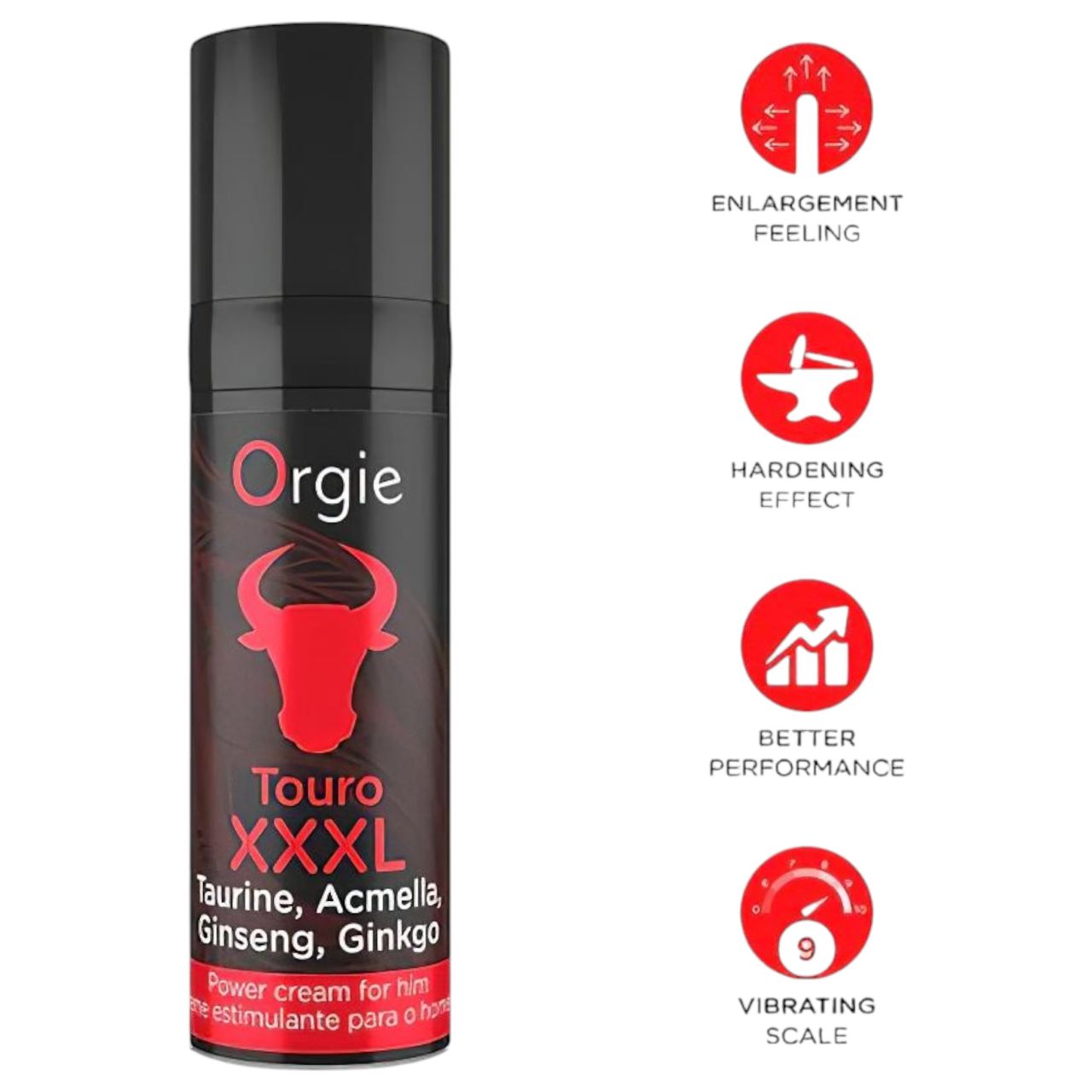 Orgie Touro XXXL - erekció fokozó krém (15 ml)