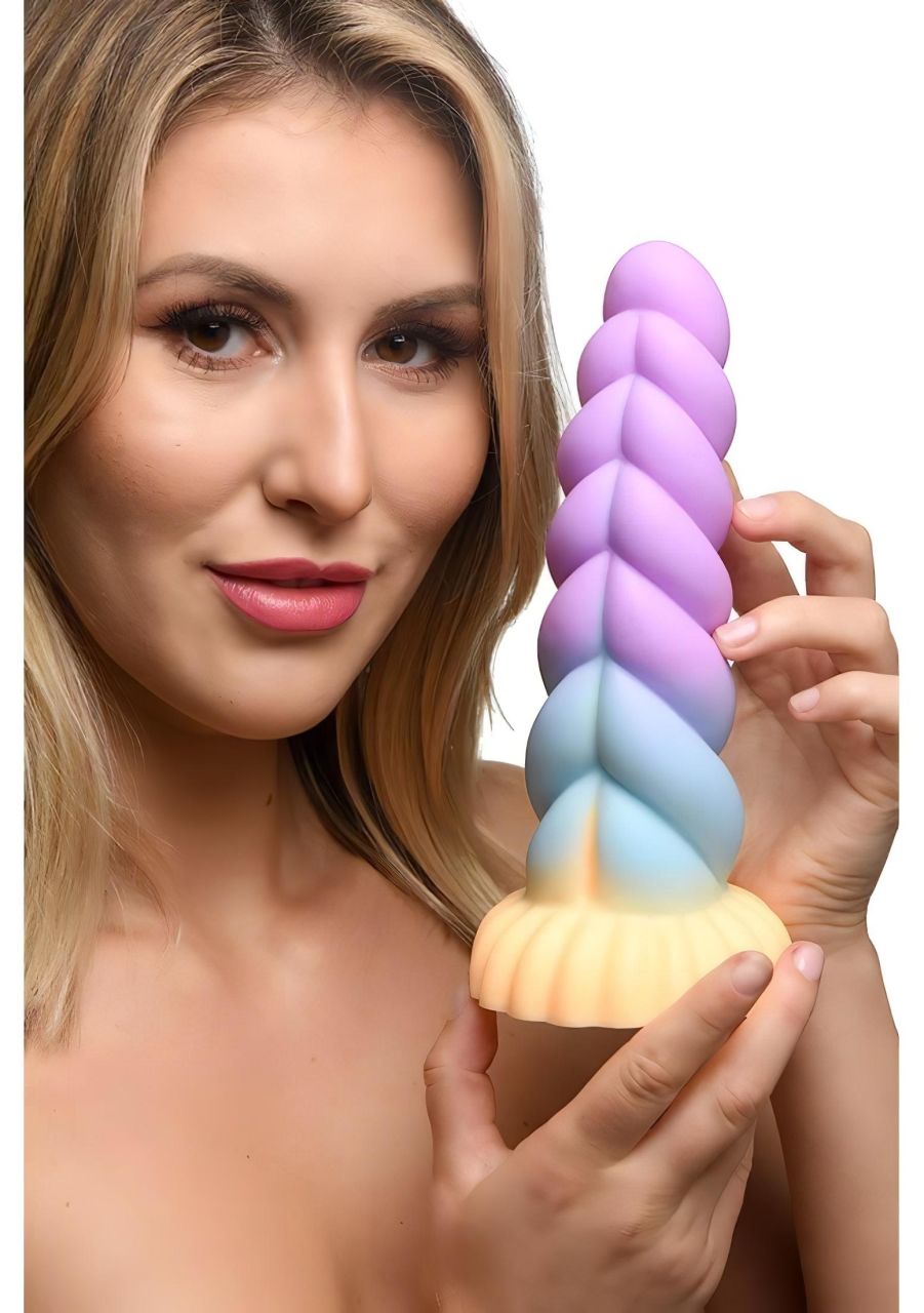 Creature Cocks Mystique - unikornis dildó - 21 cm (lila-sárga) Creature Cocks Mystique - unikornis dildó - 21 cm (lila-sárga)