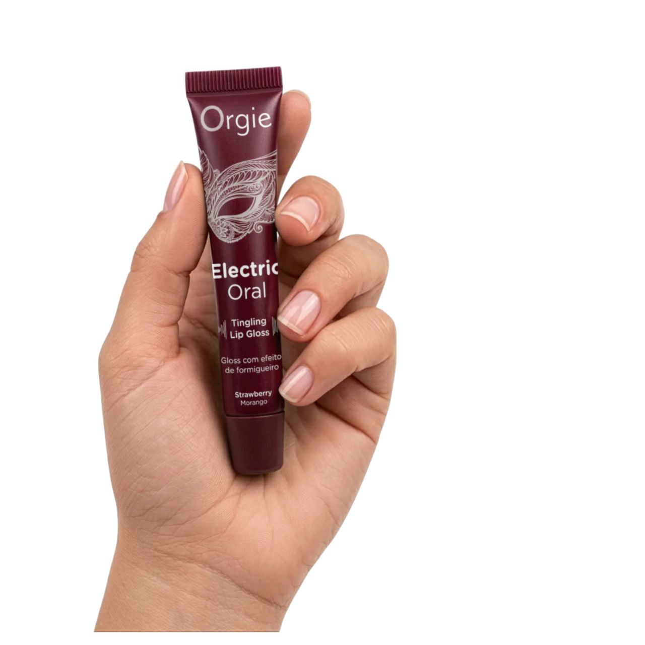 Orgie Electric Oral - bizsergető hatású ajakfény - eper (10 ml)