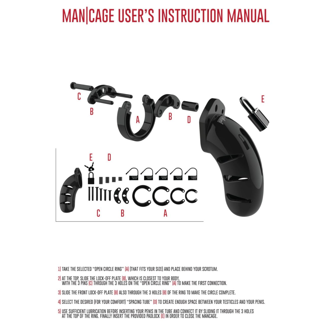 ManCage - Model 13 péniszketrec (fekete) - 6,5 cm ManCage - Model 13 péniszketrec (fekete) - 6,5 cm