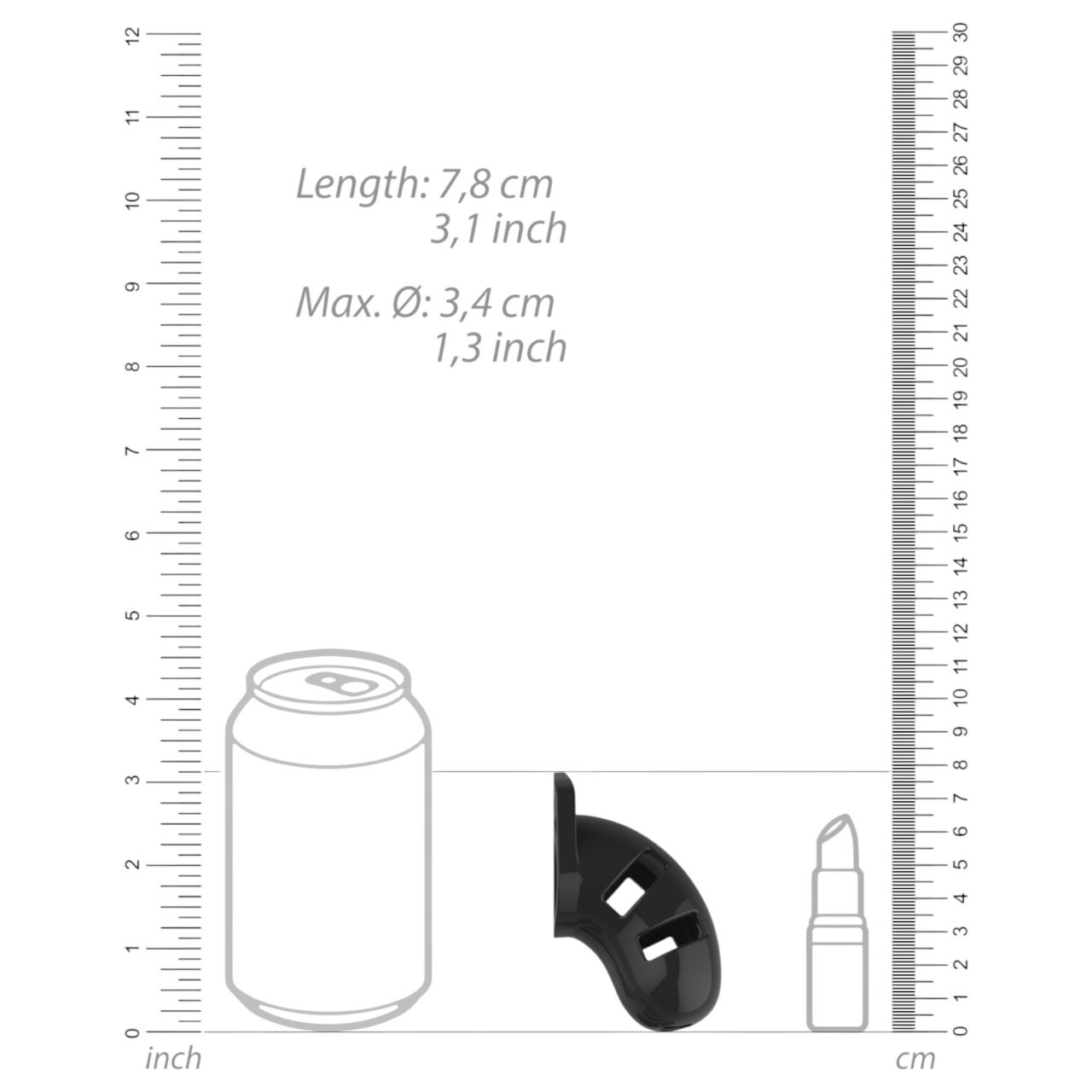ManCage - Model 13 péniszketrec (fekete) - 6,5 cm ManCage - Model 13 péniszketrec (fekete) - 6,5 cm