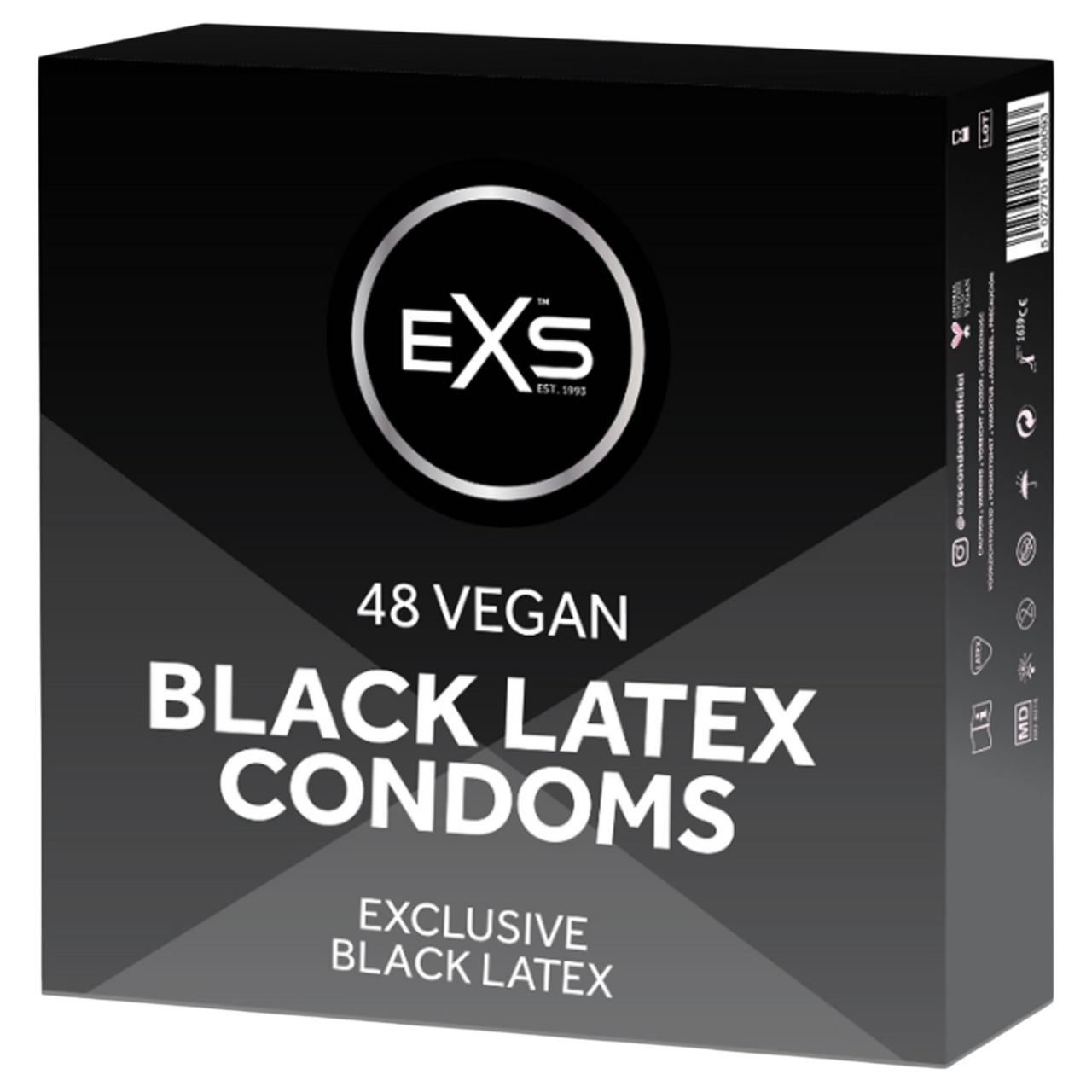EXS Black - fekete óvszer (48 db)