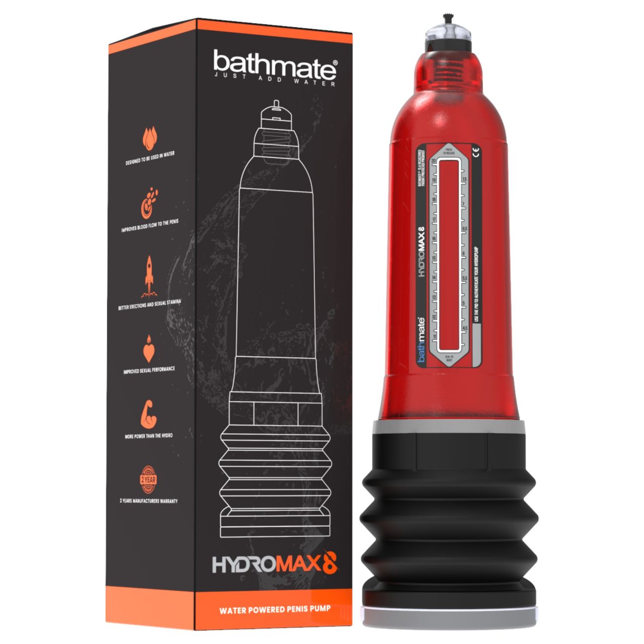 Bathmate Hydromax8 - hidropumpa (piros)