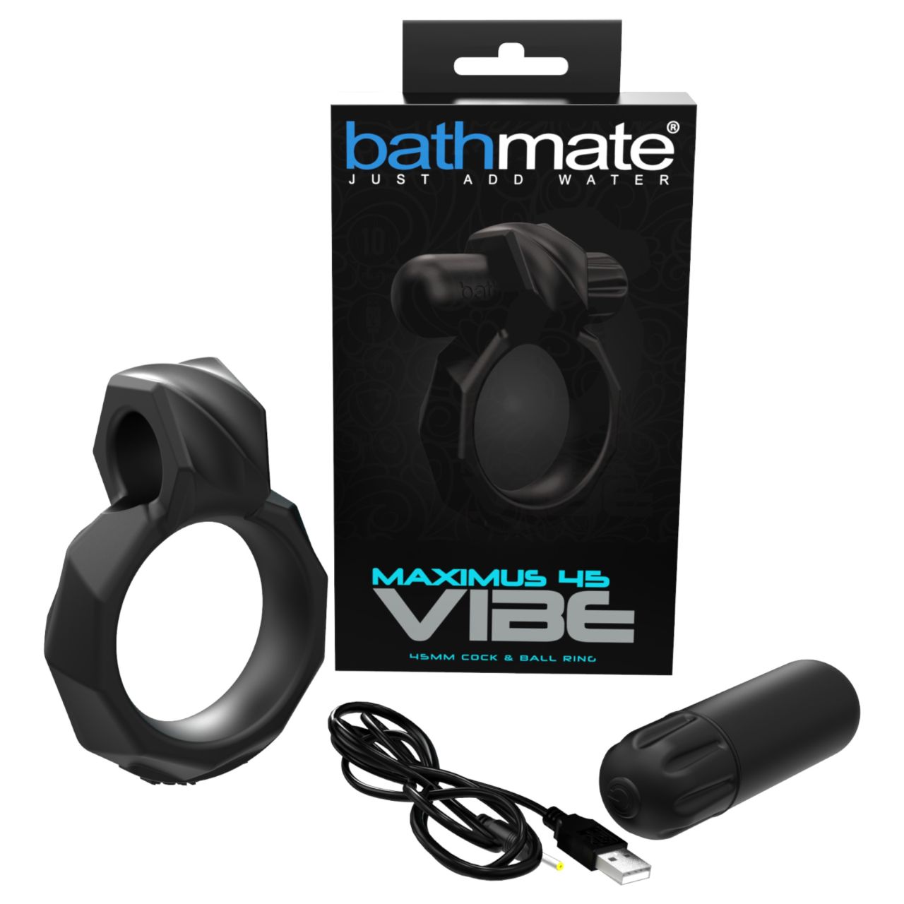 Bathmate Maximus Vibe 45 - akkus vibrációs péniszgyűrű (fekete)