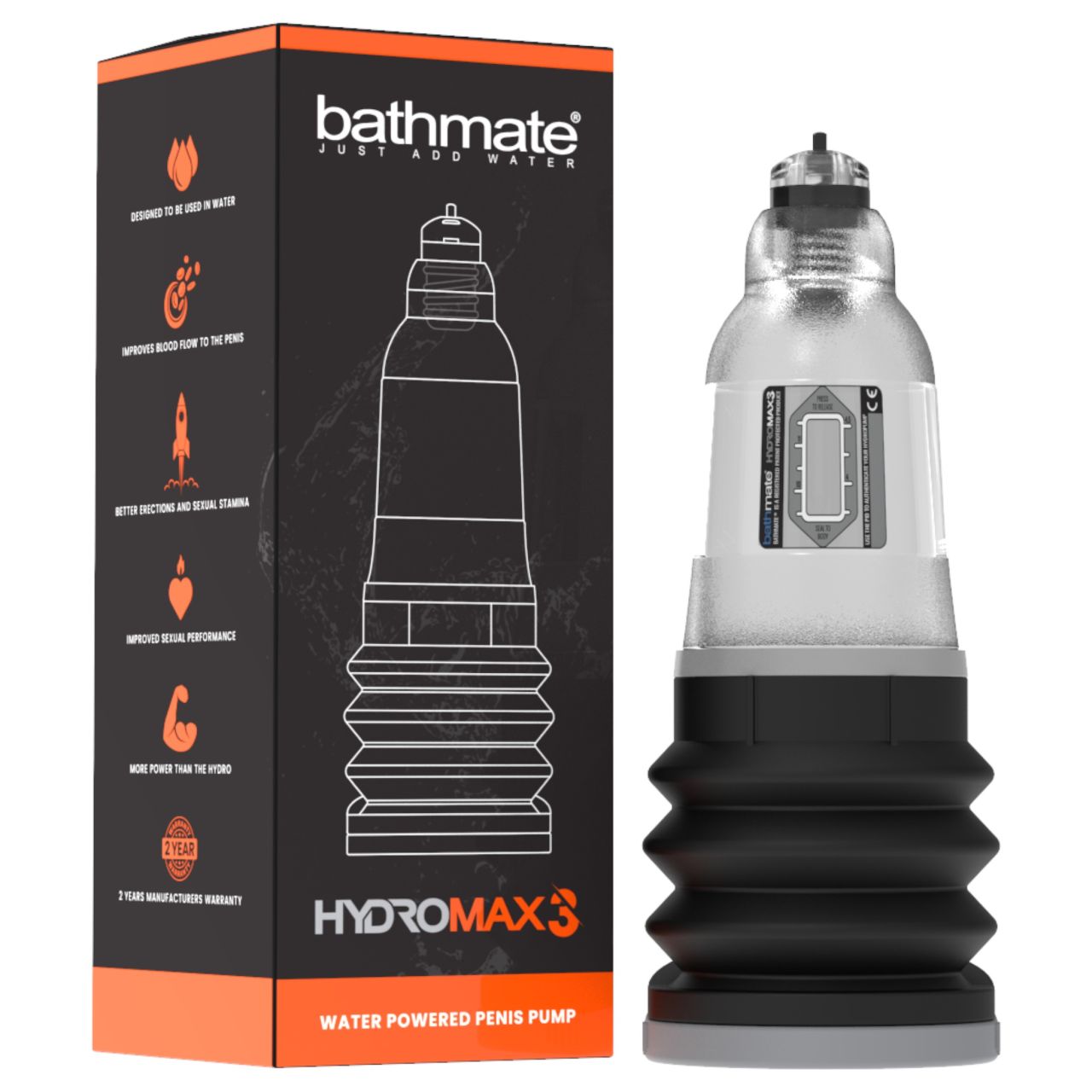 Bathmate Hydromax3 - hidropumpa (átlátszó) Bathmate Hydromax3 - hidropumpa (átlátszó)