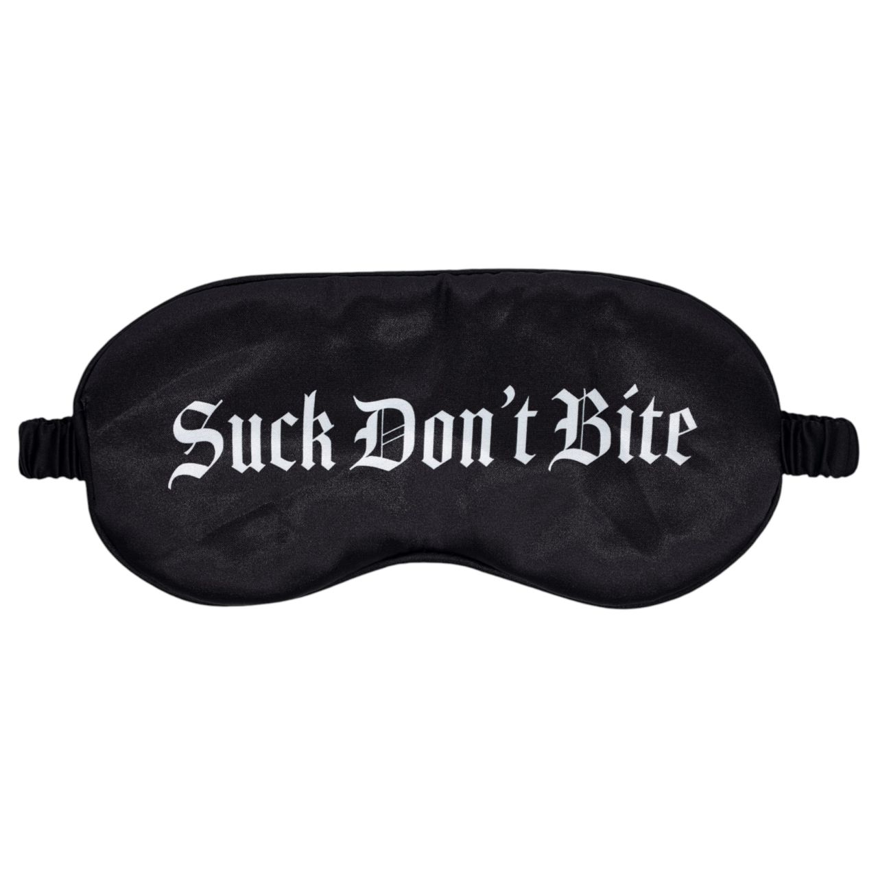 Ouch! Suck Don't Bite - feliratos szatén BDSM szemmaszk (fekete) Ouch! Suck Don't Bite - feliratos szatén BDSM szemmaszk (fekete)