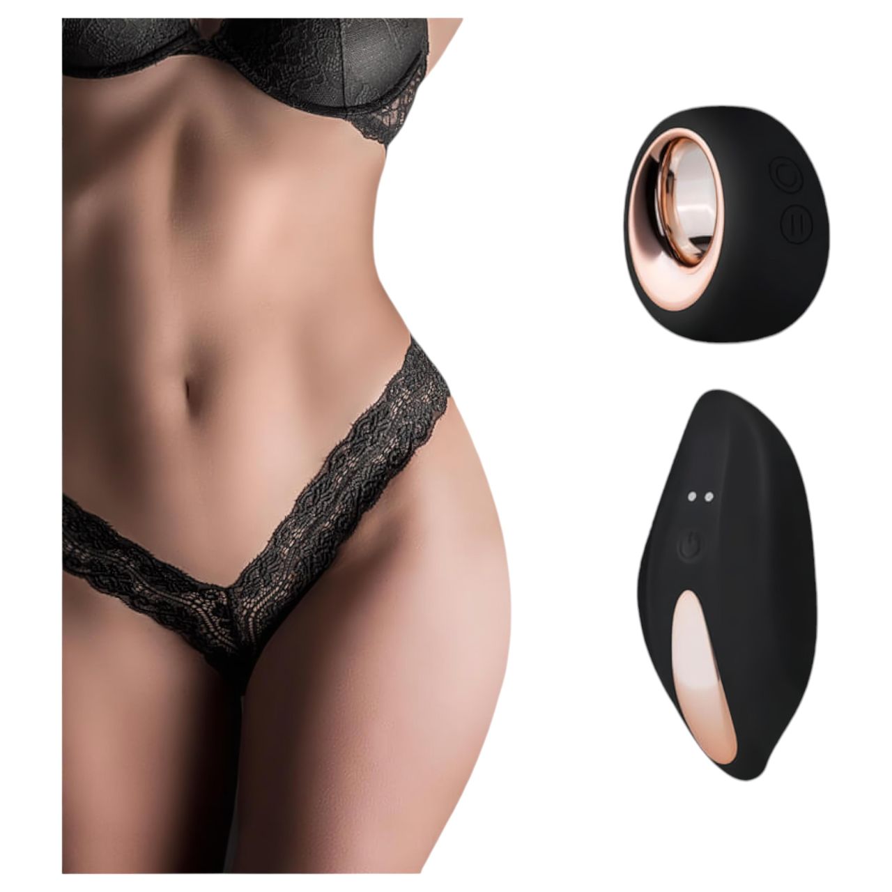 Pantyrebel - akkus, rádiós vibrációs csipke tanga (fekete, S-L) Pantyrebel - akkus, rádiós vibrációs csipke tanga (fekete, S-L)