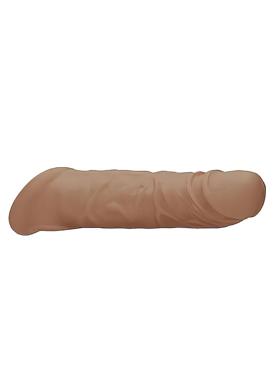 RealRock Penis Sleeve 8 - péniszköpeny (21 cm) - sötét natúr RealRock Penis Sleeve 8 - péniszköpeny (21 cm) - sötét natúr