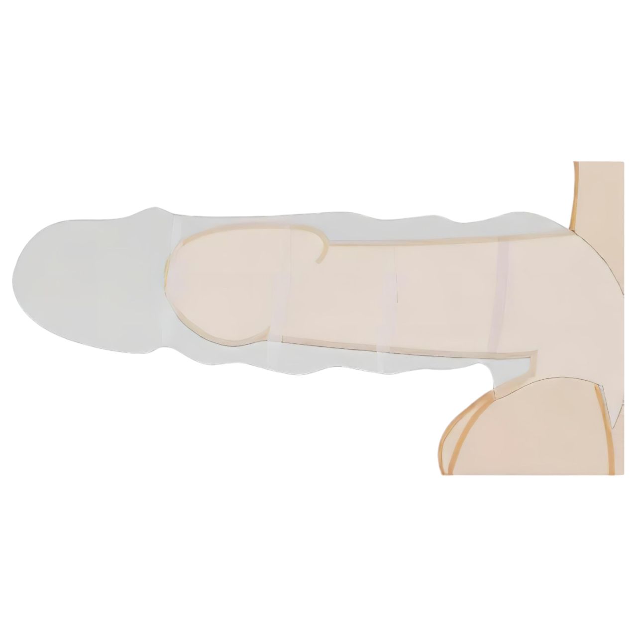 RealRock Penis Sleeve 8 - péniszköpeny (21 cm) - sötét natúr RealRock Penis Sleeve 8 - péniszköpeny (21 cm) - sötét natúr