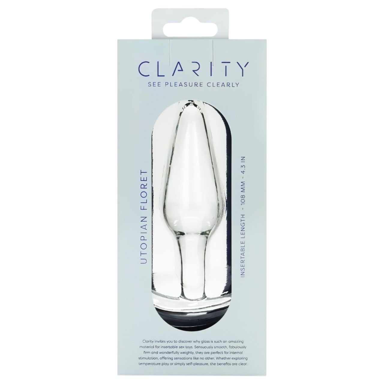 Clarity Utopian Floret - üveg análkúp (átlátszó) Clarity Utopian Floret - üveg análkúp (átlátszó)