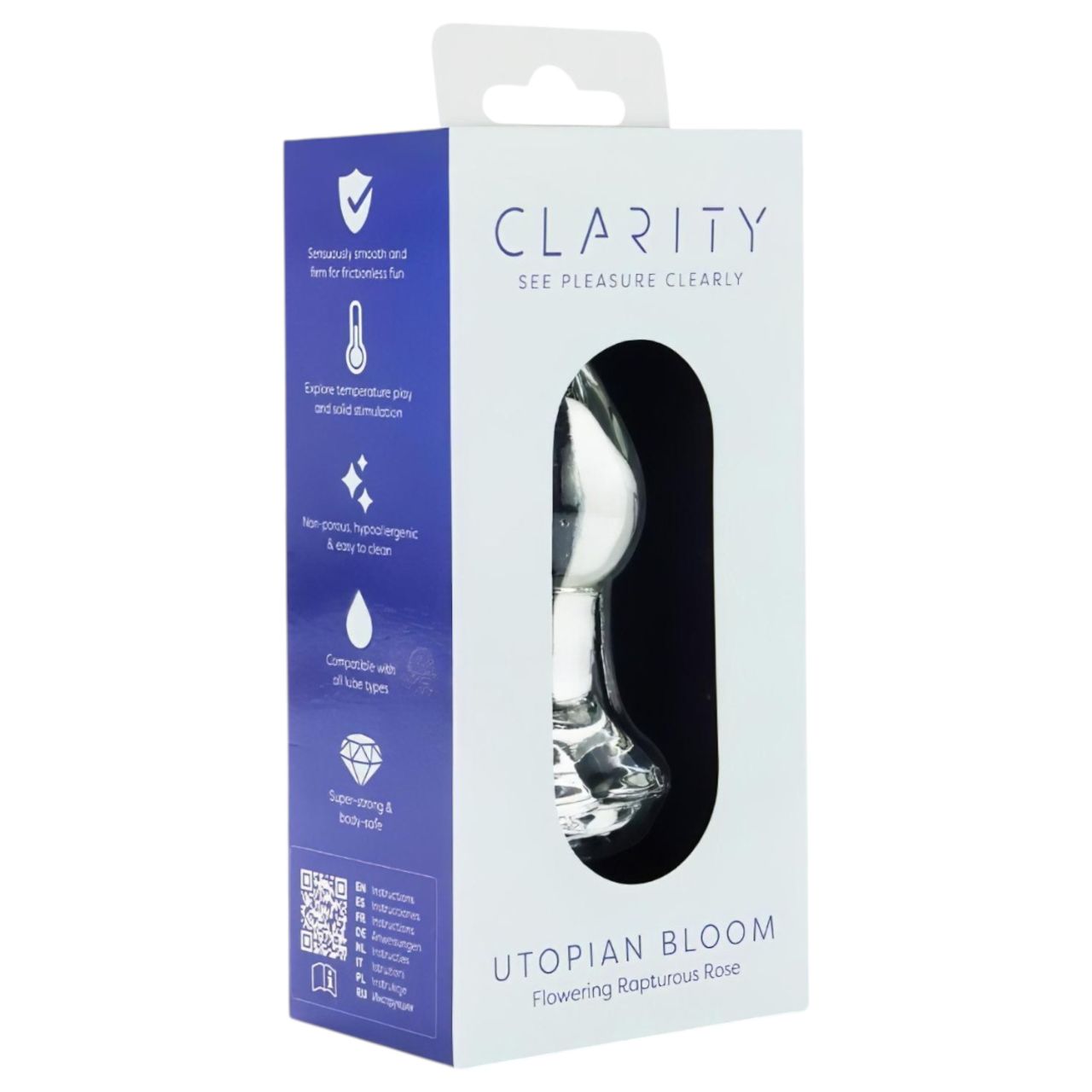 Clarity Utopian Bloom - üveg análkúp (átlátszó) Clarity Utopian Bloom - üveg análkúp (átlátszó)