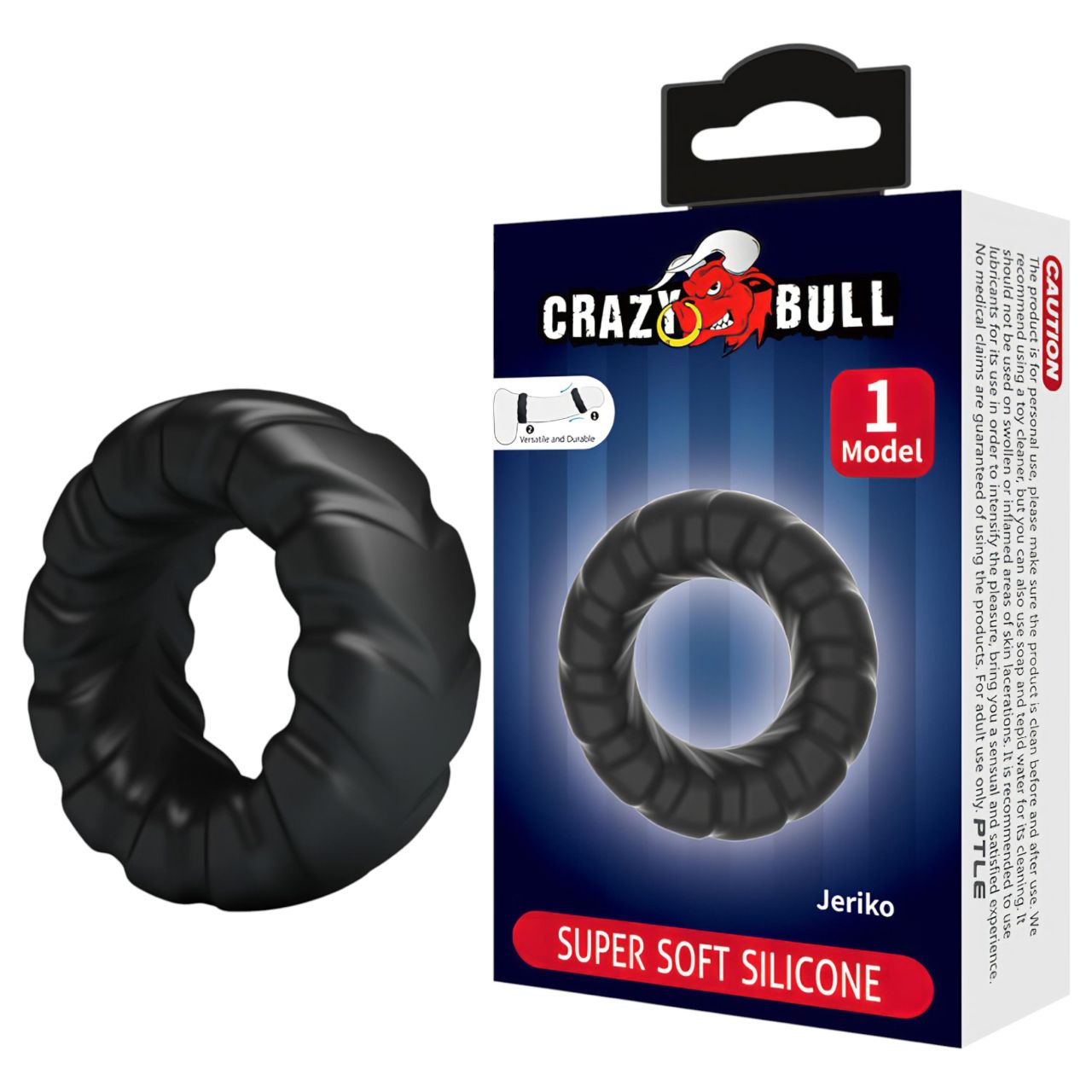 Crazy Bull - extra erős péniszgyűrű (fekete) Crazy Bull - extra erős péniszgyűrű (fekete)