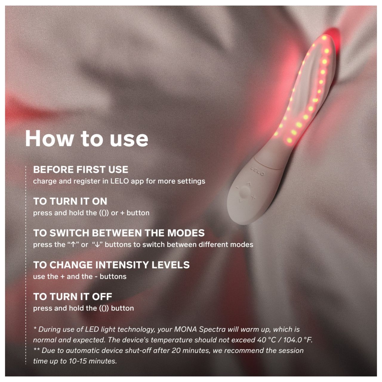 LELO Mona Spectra - okos G-pont vibrátor LED-fénnyel (fehér)