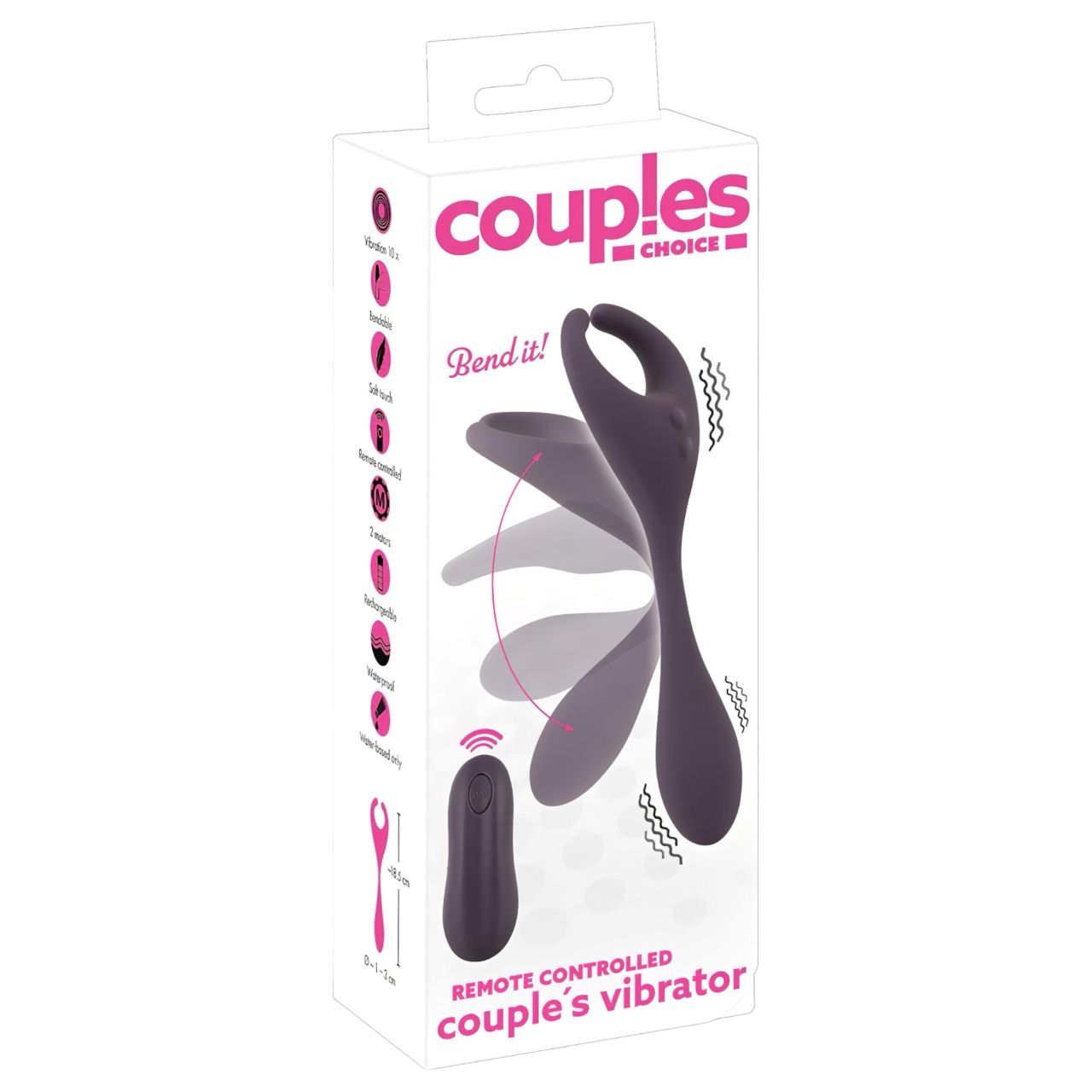Couples Choice - akkus, rádiós 2 motoros vibrátor (lila)
