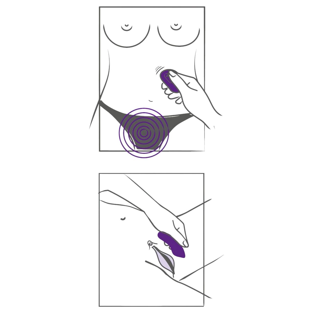 SMILE Panty - hordható akkus, rádiós csikló vibrátor (lila)