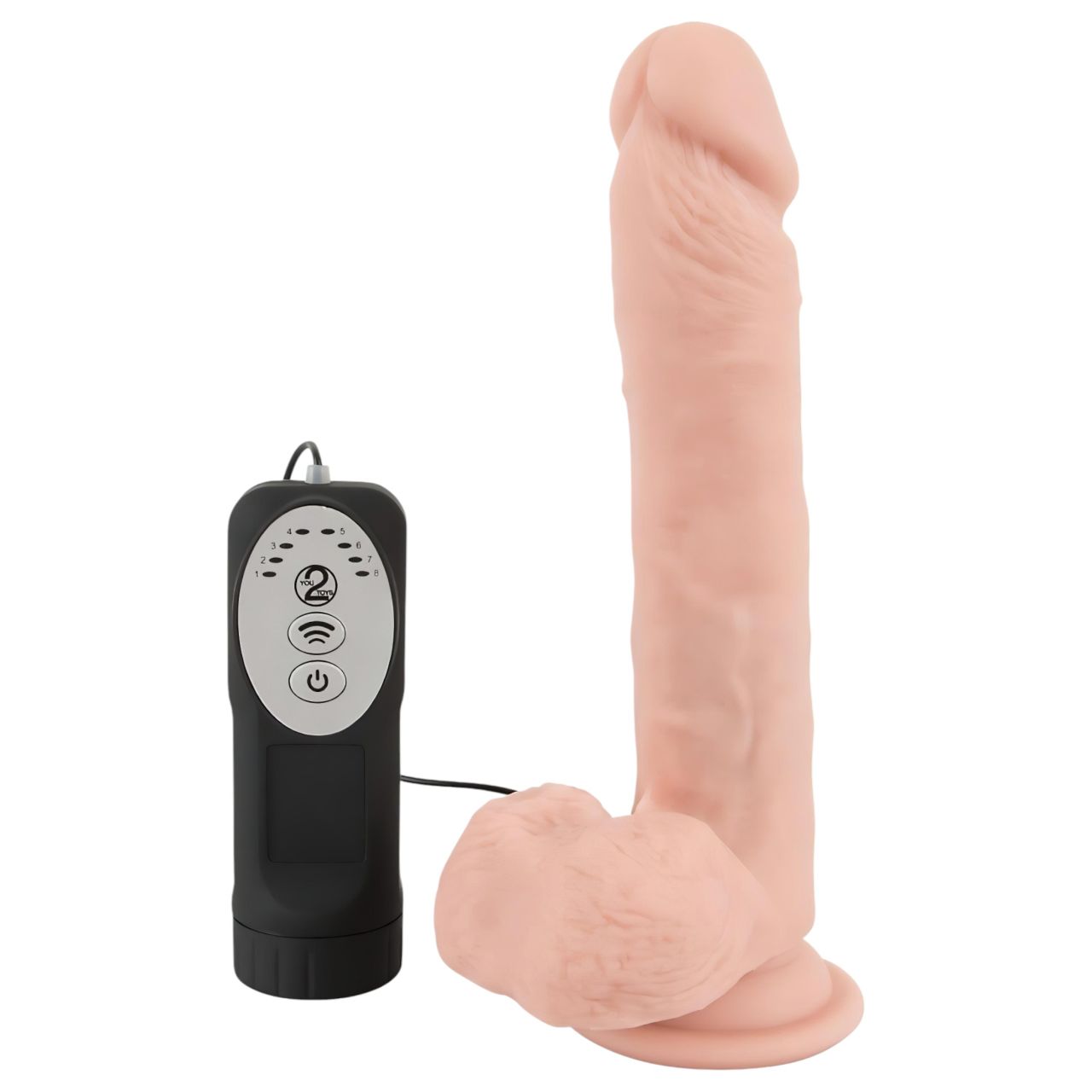 Medical Thrusting - tapadókorongos, lökő-forgó vibrátor (testszínű)