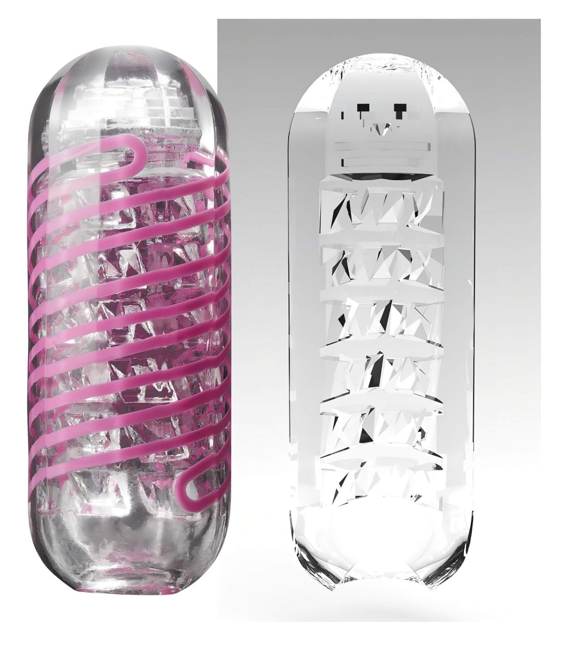 TENGA Spinner Brick - maszturbátor férfiaknak (átlátszó) TENGA Spinner Brick - maszturbátor férfiaknak (átlátszó)