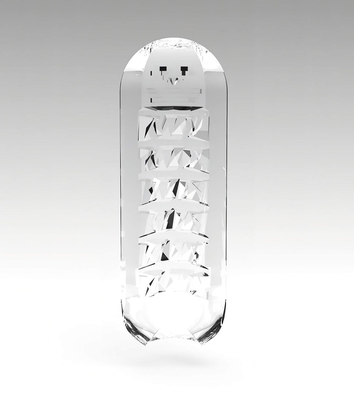 TENGA Spinner Brick - maszturbátor férfiaknak (átlátszó) TENGA Spinner Brick - maszturbátor férfiaknak (átlátszó)