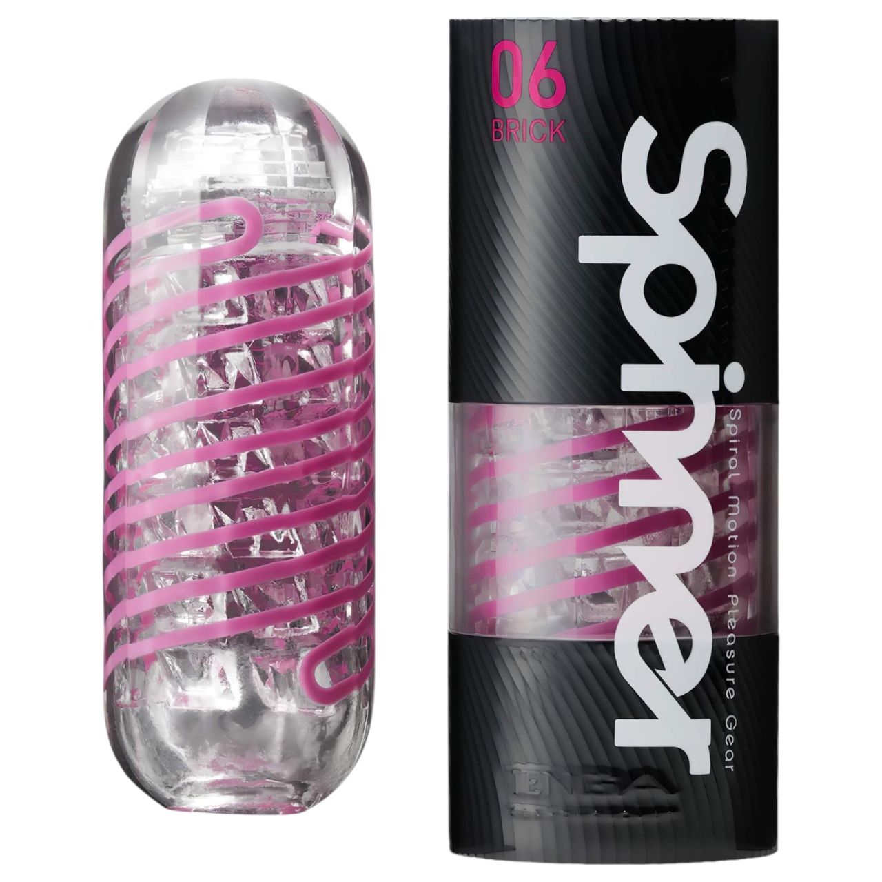 TENGA Spinner Brick - maszturbátor férfiaknak (átlátszó) TENGA Spinner Brick - maszturbátor férfiaknak (átlátszó)