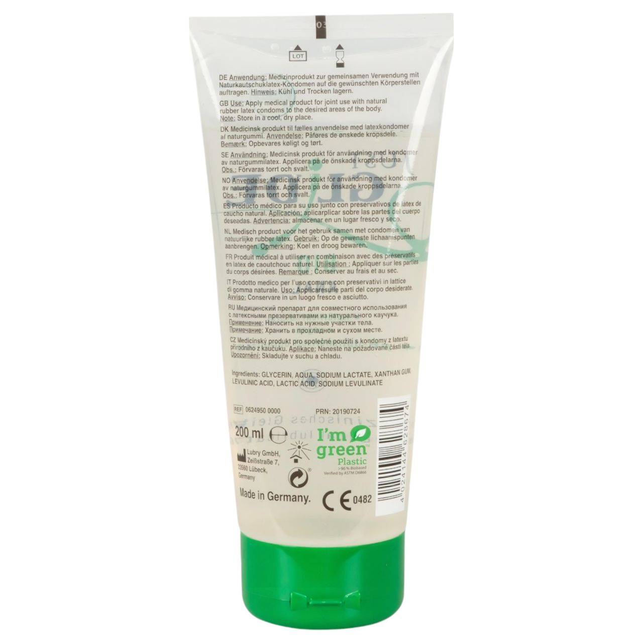 Just Glide Bio ANAL - vízbázisú vegán síkosító (200 ml)