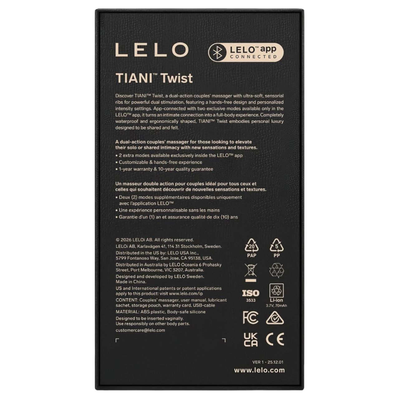 LELO Tiani Twist - App-vezérelt párvibrátor (pink) LELO Tiani Twist - App-vezérelt párvibrátor (pink)