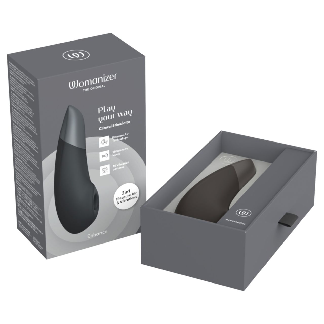 Womanizer Enhance 2in1 léghullámos csiklószívó + vibrátor (fekete) Womanizer Enhance 2in1 léghullámos csiklószívó + vibrátor (fekete)