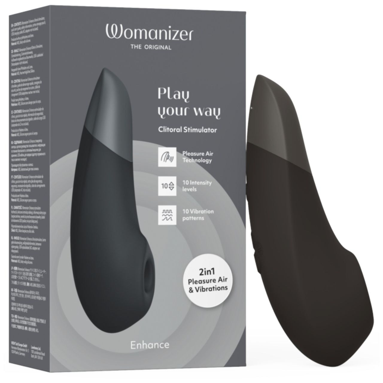Womanizer Enhance 2in1 léghullámos csiklószívó + vibrátor (fekete) Womanizer Enhance 2in1 léghullámos csiklószívó + vibrátor (fekete)