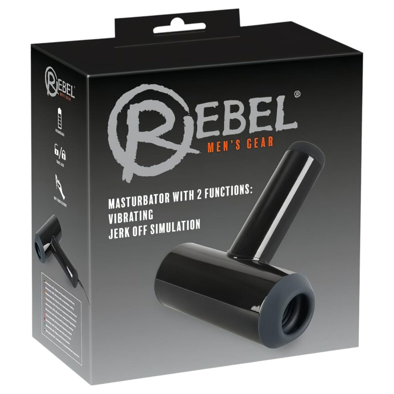Rebel - akkus, fel-le mozgó, vibráló maszturbátor (fekete) Rebel - akkus, fel-le mozgó, vibráló maszturbátor (fekete)