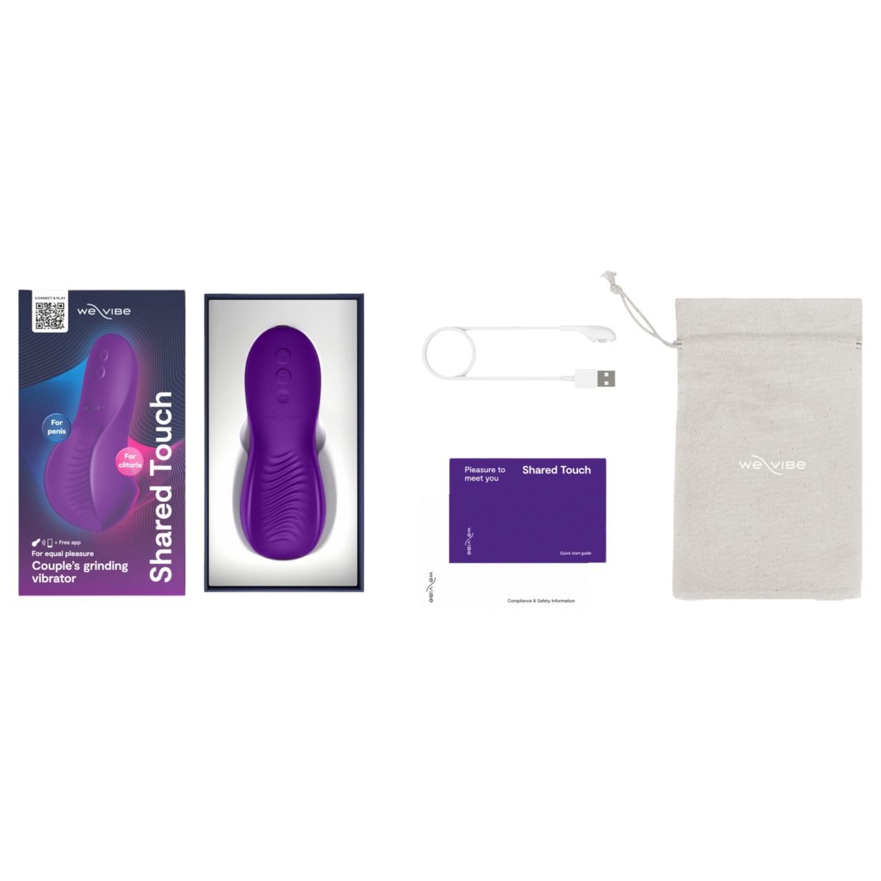 We-Vibe Shared Touch - okos párvibrátor (lila) We-Vibe Shared Touch - okos párvibrátor (lila)