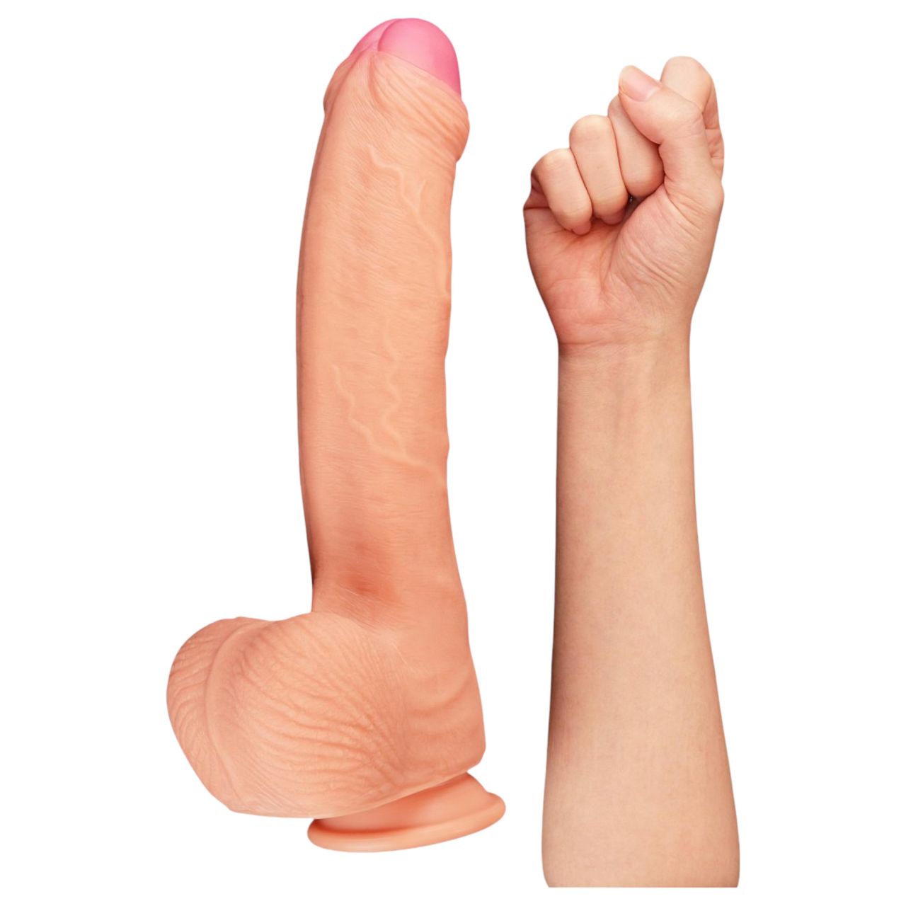 Lovetoy Nature Cock - kétrétegű élethű dildó - 28 cm (testszínű) Lovetoy Nature Cock - kétrétegű élethű dildó - 28 cm (testszínű)