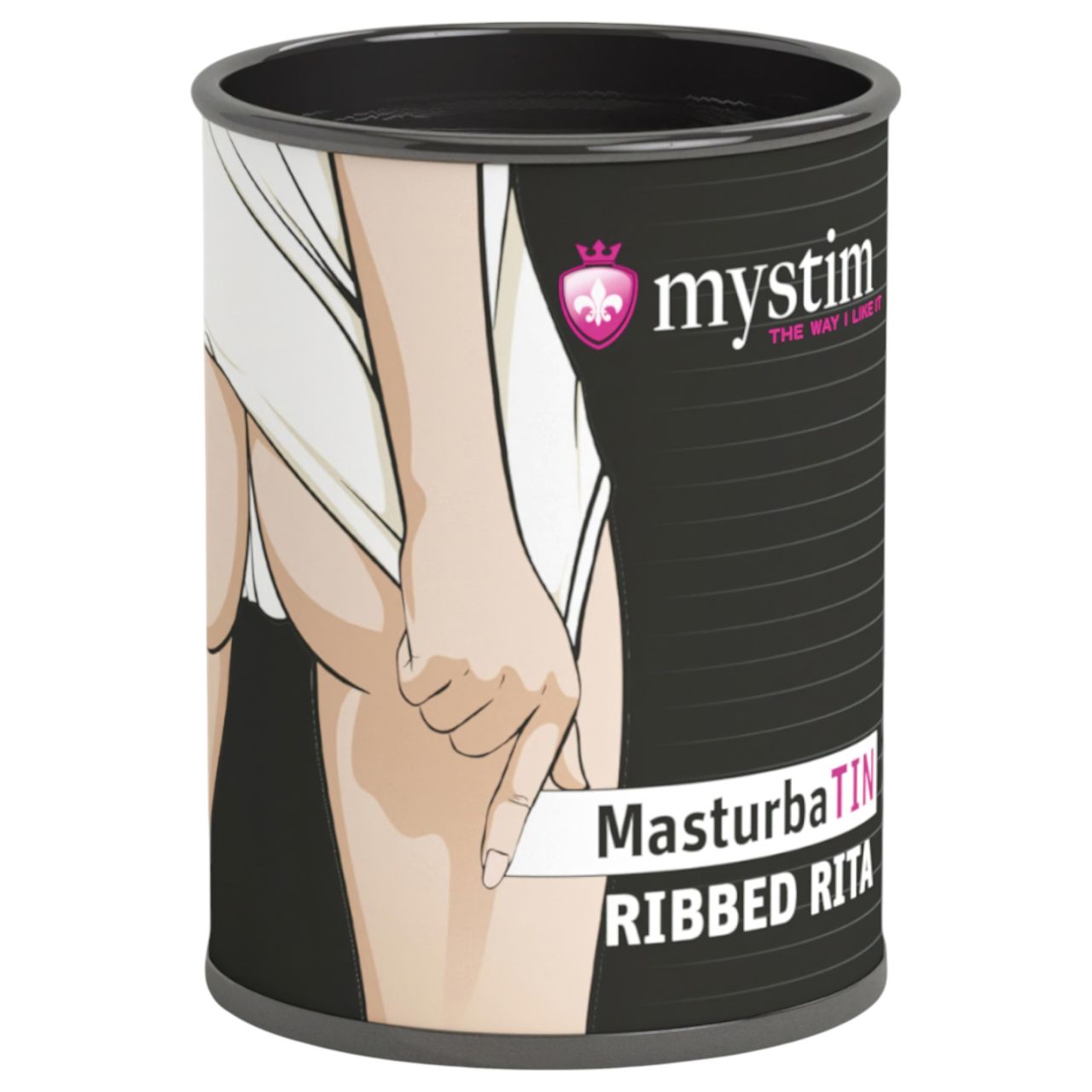 mystim MasturbaTIN Ribbed Rita - lamellás maszturbátor (fehér) mystim MasturbaTIN Ribbed Rita - lamellás maszturbátor (fehér)
