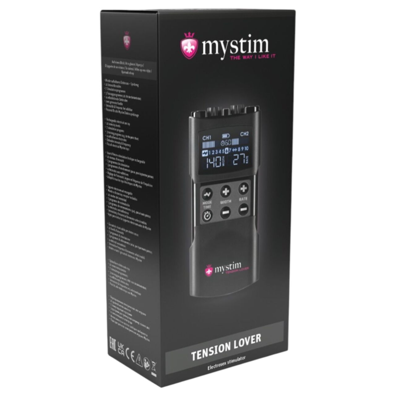 mystim Tension Lover 2 - digitális elektro szett (fekete) mystim Tension Lover 2 - digitális elektro szett (fekete)