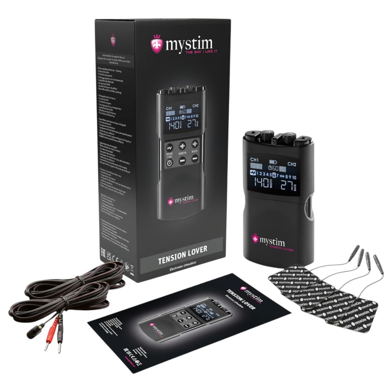mystim Tension Lover 2 - digitális elektro szett (fekete) mystim Tension Lover 2 - digitális elektro szett (fekete)