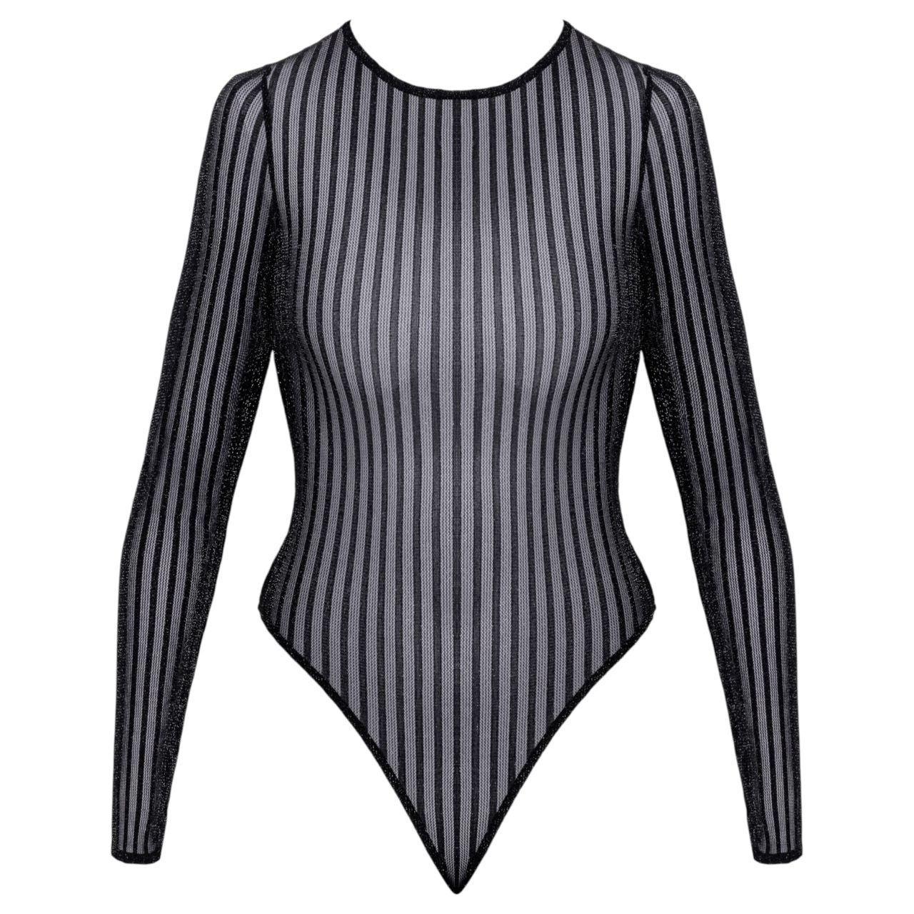 Cottelli - csíkos, ezüstszálas body (fekete) - S-L Cottelli - csíkos, ezüstszálas body (fekete) - S-L