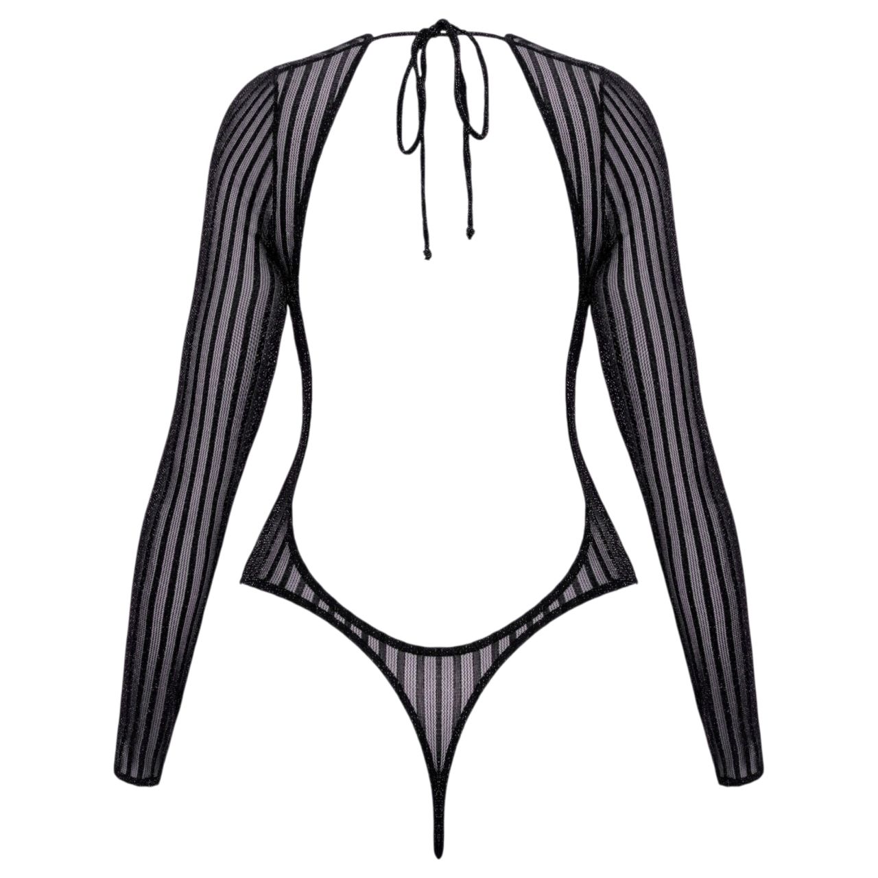 Cottelli - csíkos, ezüstszálas body (fekete) - S-L Cottelli - csíkos, ezüstszálas body (fekete) - S-L