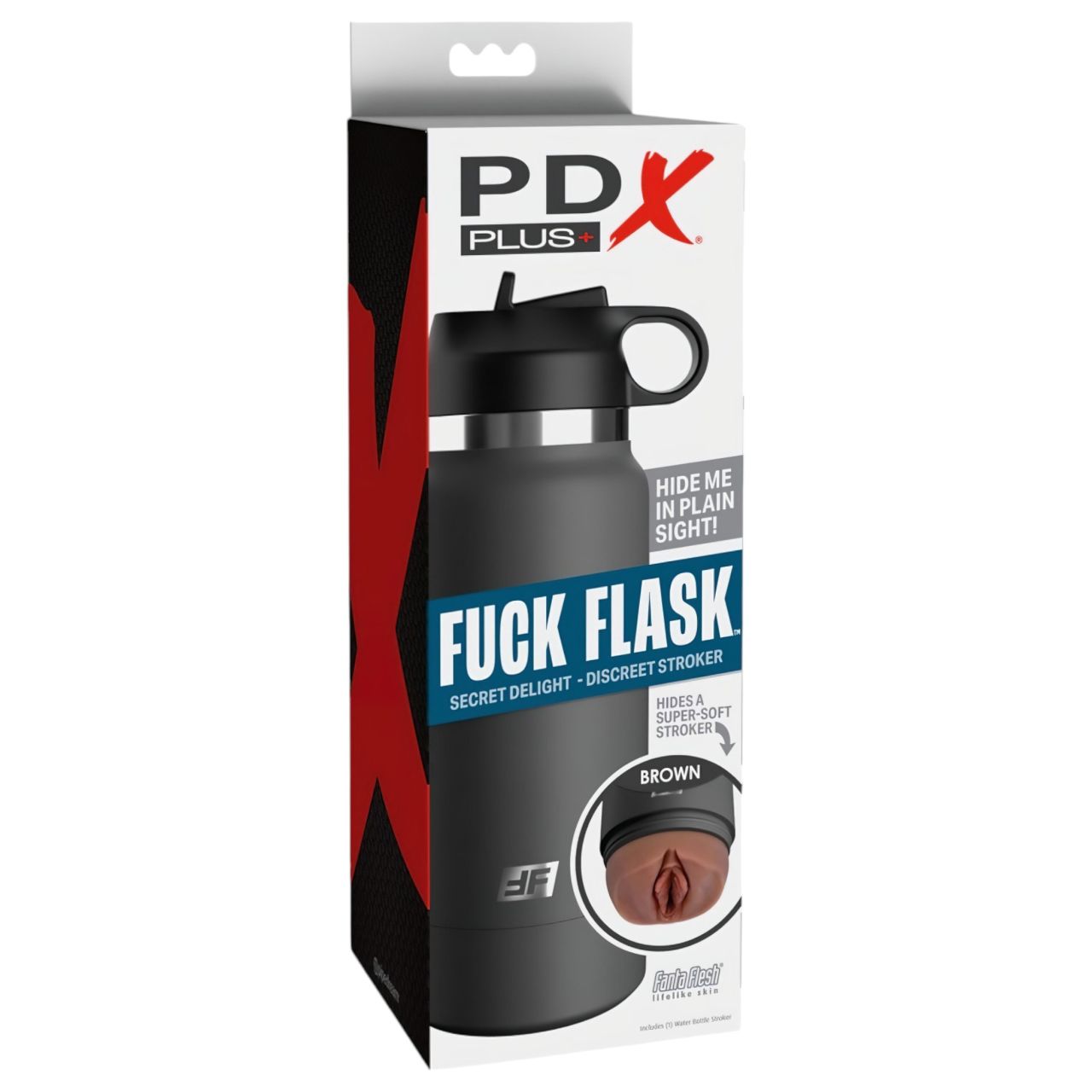 / Fuck Flask Secret Delight - műpunci kulacsban (fekete-barna) / Fuck Flask Secret Delight - műpunci kulacsban (fekete-barna)